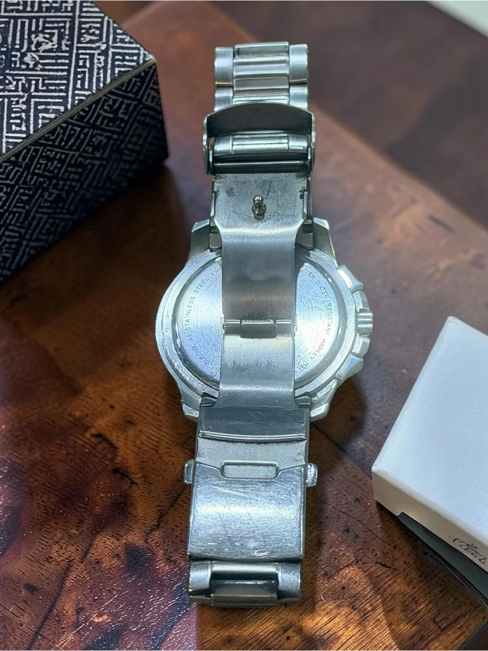 Rare 2009 Harley Davidson Bulova Chronograph Watch (Logo Rotates) Steel New Batt